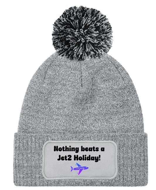 Nothing Beats a Jet2 Holiday Meme Beanie Knitted Winter Bobble Hat Unisex