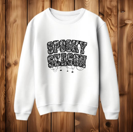 Spooky Season Halloween Autumn Fall Womens Fleece-lined Sweatshirt Jumper