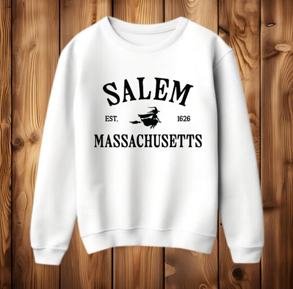 Salem Massachusetts Witches Halloween Seasonal Womens Sweatshirt Jumper