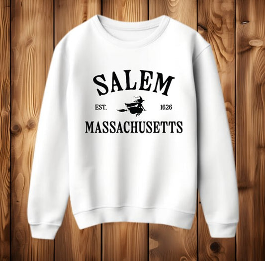 Salem Massachusetts Witches Halloween Seasonal Womens Sweatshirt Jumper