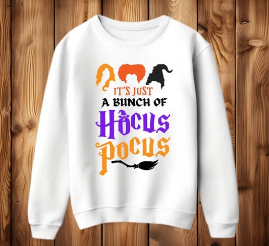 "Just a Bunch of Hocus Pocus" Witches Halloween Seasonal Womens Sweatshirt Jumper