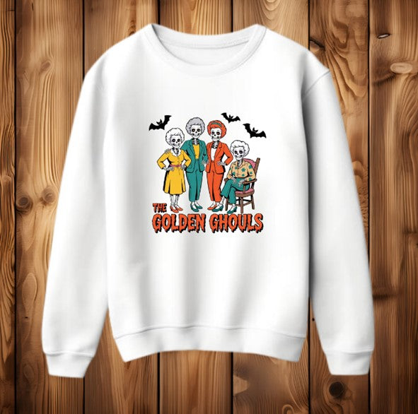 The Golden Ghouls (Girls) Halloween Funny Womens Sweatshirt Jumper