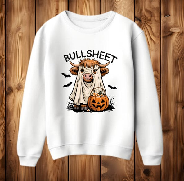 Bullsheet Cow Funny Slogan Halloween Womens Sweatshirt Jumper