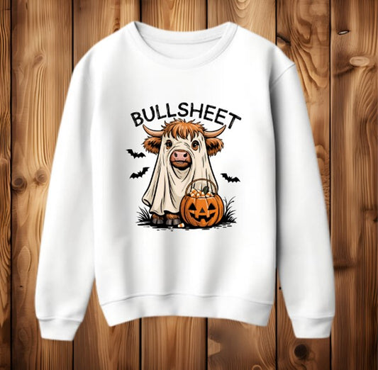 Bullsheet Cow Funny Slogan Halloween Womens Sweatshirt Jumper