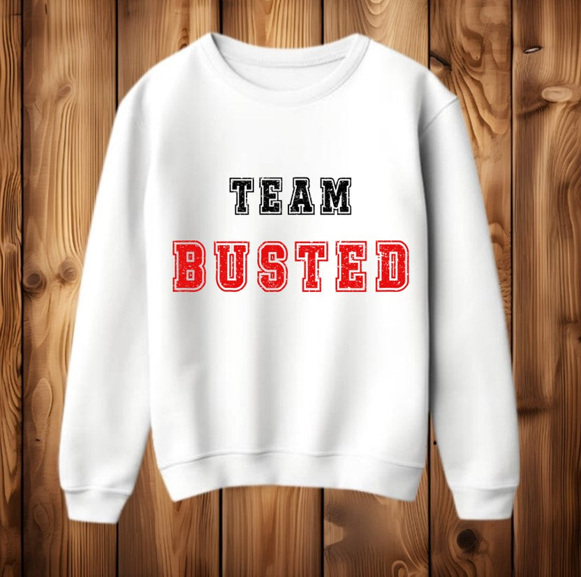 Team Busted - Busted Vs Mcfly Tour Merch Unofficial Sweatshirt Jumper