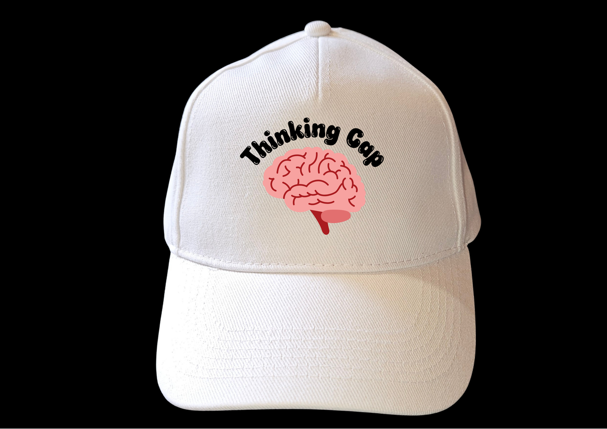 THINKING CAP BASEBALL CAP HAT - FUNNY BRAIN IDEA