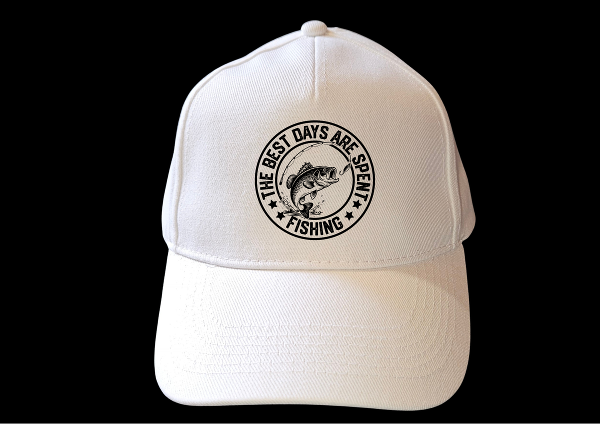 THE BEST DAYS ARE SPENT FISHING BASEBALL CAP HAT - HOBBY ANGLING