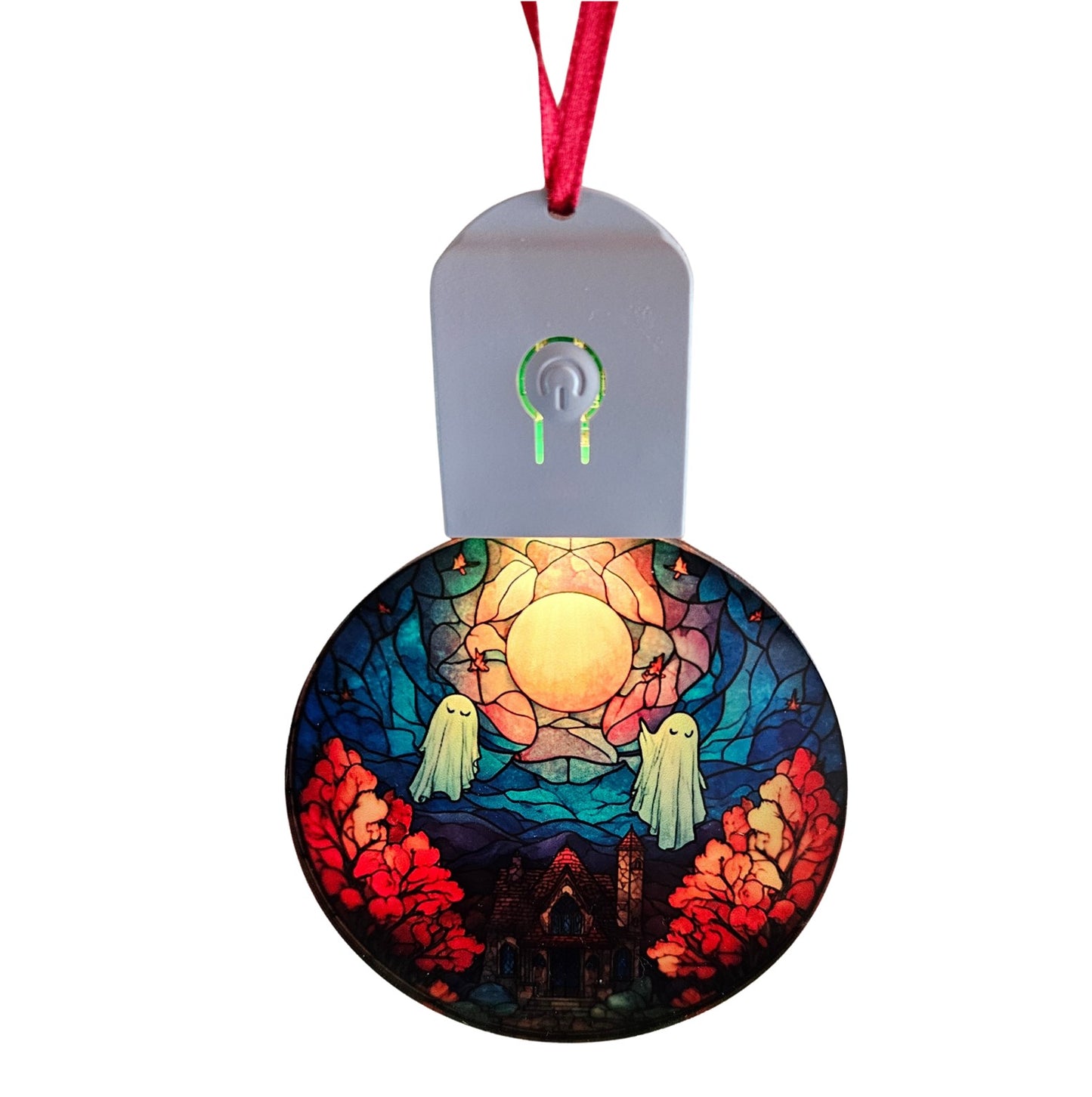 LED Light Up Acrylic Bauble Hanging Halloween Ornament