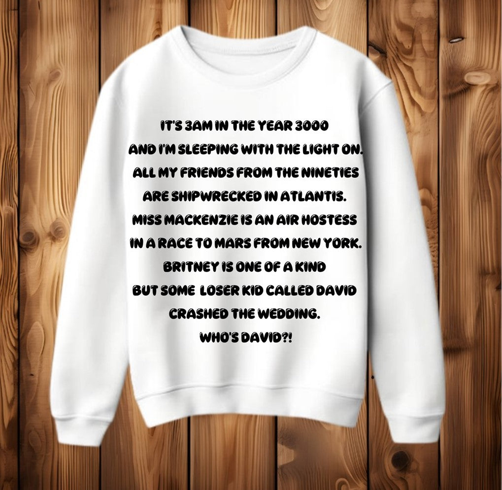 Busted Songs - Team Busted Vs Mcfly Tour Merch song music inspired Unofficial Sweatshirt Jumper