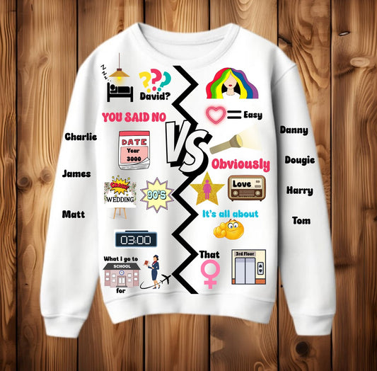 Team Busted Vs Mcfly Tour Merch song music inspired Unofficial Sweatshirt Jumper