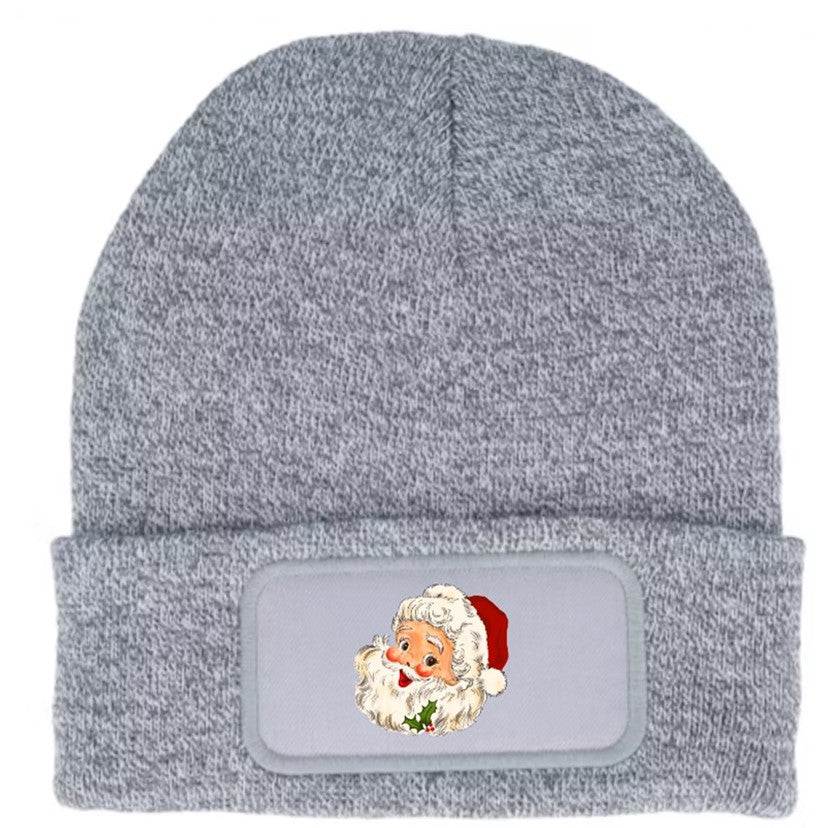 Vintage Style Father Christmas Santa Claus Beanie Knitted Winter Hat Unisex Festive