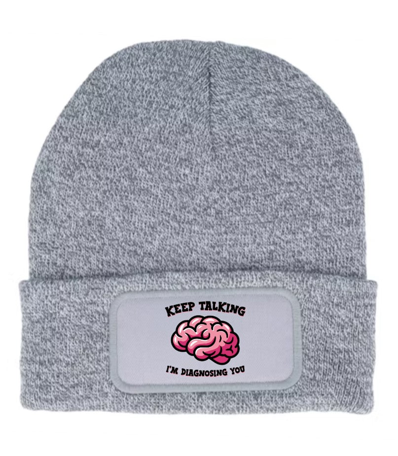 "I'm Diagnosing you" Funny Psychology Beanie Knitted Winter Hat Unisex