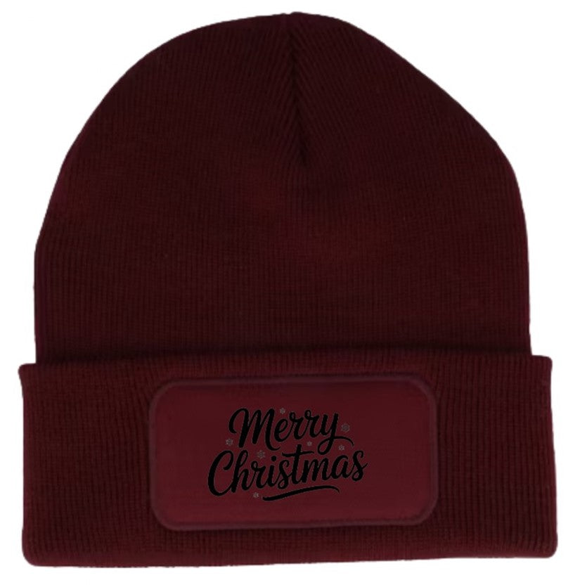 Merry Christmas Festive Unisex Beanie Knitted Winter Hat