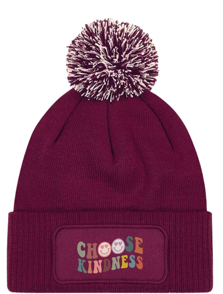 "Choose Kindness" Beanie Knitted Winter Bobble Hat Unisex