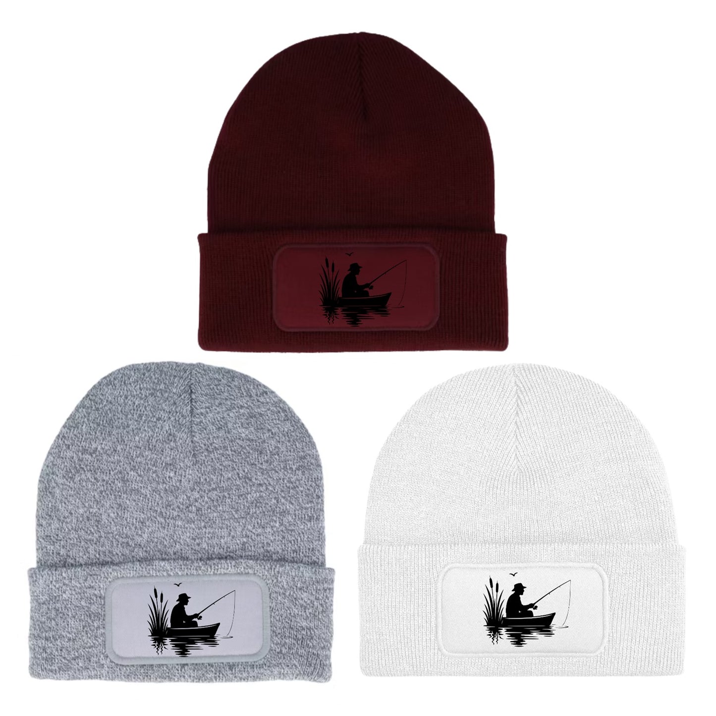 Fishing Hobby Beanie Knitted Winter Hat Unisex