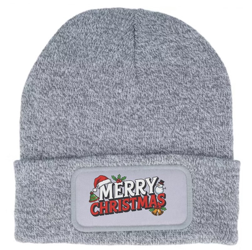 Merry Christmas Beanie Knitted Winter Hat Unisex Festive
