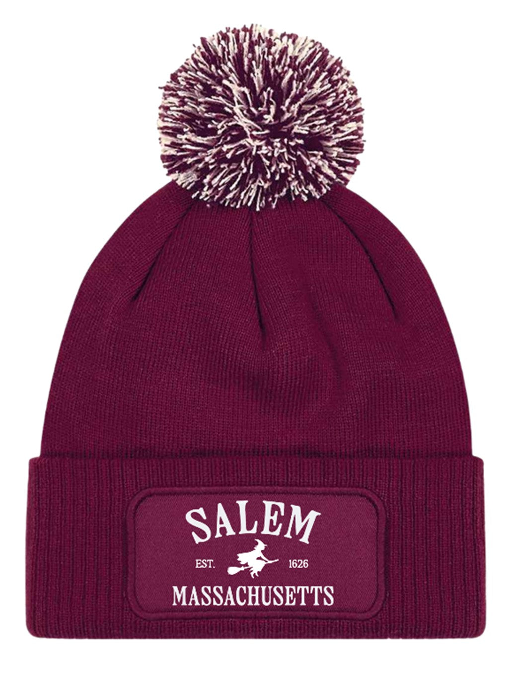Salem Massachusetts Witches Halloween Unisex Beanie Knitted Winter Bobble Hat