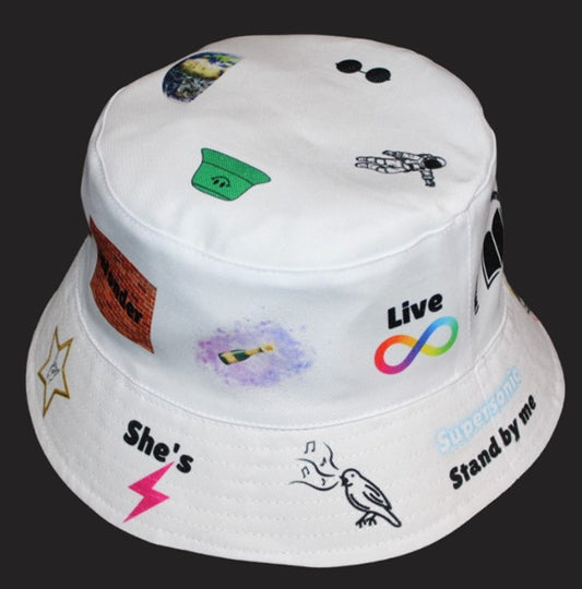 Oasis Inspired Unisex Reversible Festival Bucket Hat