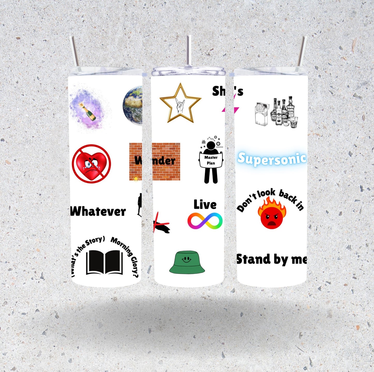 Oasis inspired 20oz Insulated Tumbler Water Bottle