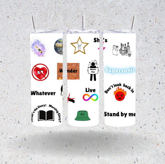 Oasis inspired 20oz Insulated Tumbler Water Bottle